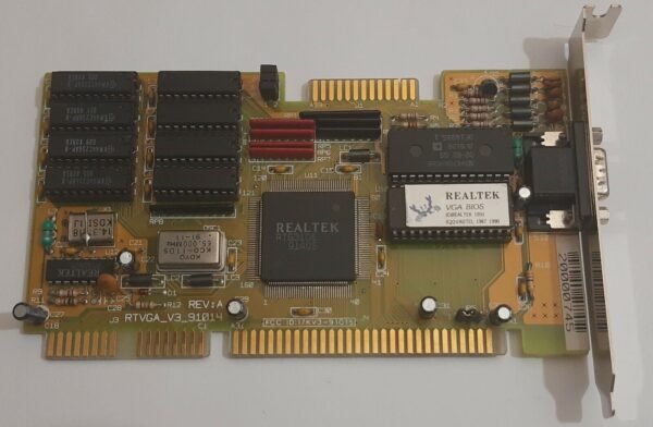 Realtek RTVGA 91015 ISA Grafikkarte (RTG3106, RTVGA V3, 1MB, retro, 1991) - Image 2