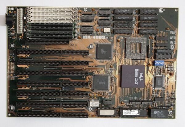 ASUS ISA-486S 486 ISA retro Mainboard + Intel 80486DX2 66MHz + 16MB RAM