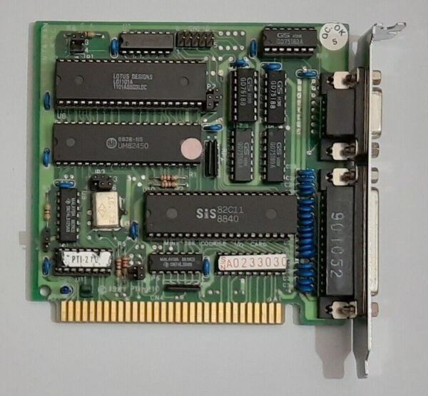 dtk PII-210 8-bit ISA Multi-I/O Controller (parallel, LPT, seriell, RS-232,1988)