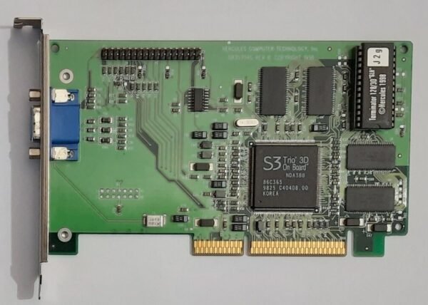 Hercules Terminator 128/3D "GLH" AGP Grafikkarte (S3 Trio3D, 86C365, 8MB, 1998)