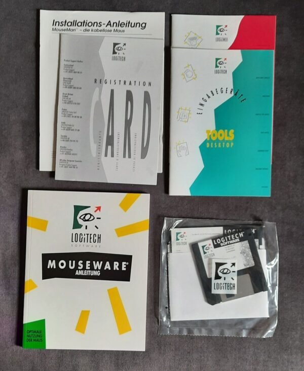 Logitech M-RA12 Cordless Mouseman (RS232, seriell, kabellos 1991, retro, NOS) - Image 6