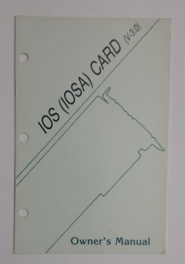 TMC IOS (IOSA) ISA 8-bit Multi-I/O Card Owner's Manual / Handbuch