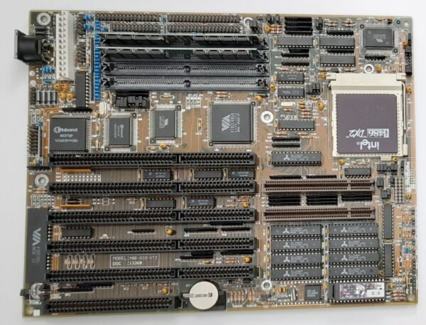 FIC 486-GIO-VT2 VLB ISA 80486 retro Mainboard + Intel 80486DX2 66MHz + 8MB RAM