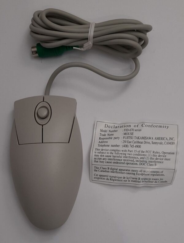 Fujitsu FID-677-401 PS/2 Mouse (retro, NOS)