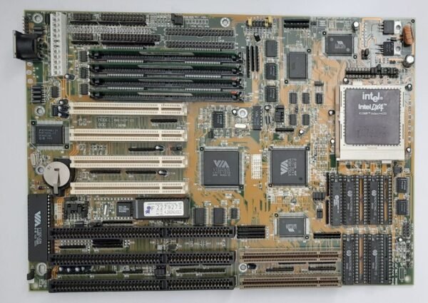 FIC 486VIP-IO VIP VLB ISA PCI 486 retro Mainboard + Intel 80486DX4 100MHz + 16MB