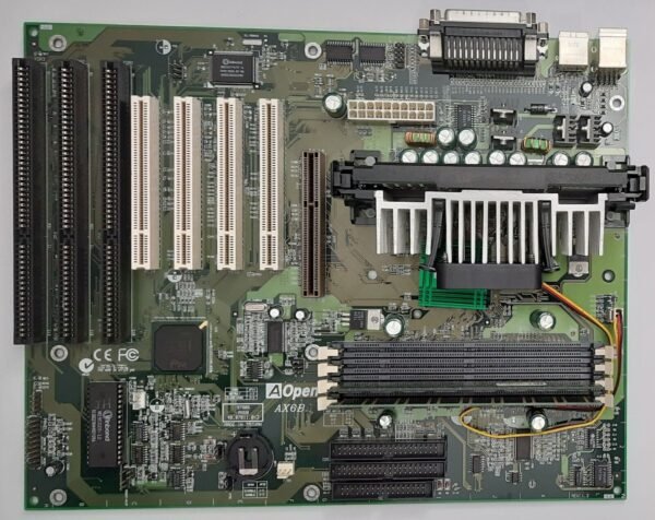 AOpen AX6B Slot 1 ISA AGP retro Mainboard + Pentium III 500MHz + 128MB RAM