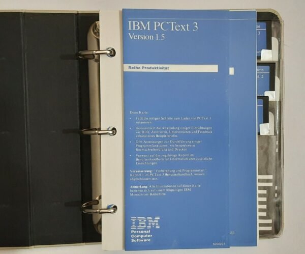 IBM PCText 3 Version 1.5 (5,25" Disketten inkl. Handbücher in 2 Orginalschubern) - Image 6