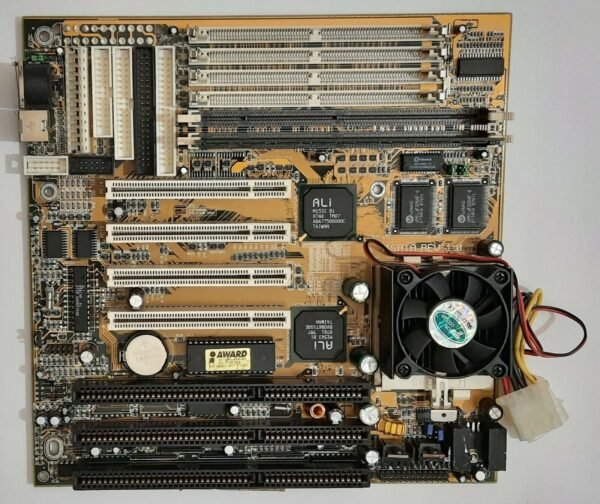Biostar M5ATA Sockel 7 ISA Mainboard + Pentium MMX 233MHz + 128MB RAM
