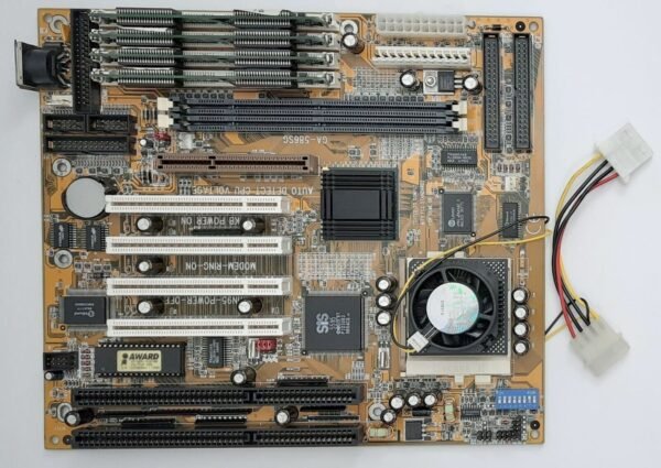 Gigabyte GA-586SG Sockel 7 ATX/AT ISA Mainboard + Pentium MMX 233MHz + 64MB RAM