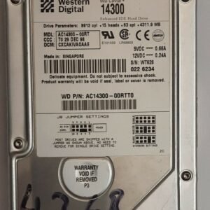 Western Digital Caviar 14300 IDE Festplatte (4311MB, 4.3GB, retro, 1998)