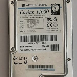 Western Digital Caviar 11000 IDE Festplatte (1055MB, 1GB, retro, 1997)