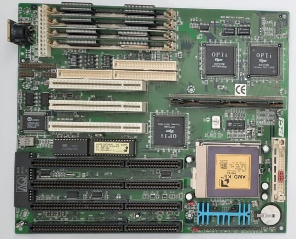 PCChips M519 Sockel 7 ISA retro Mainboard + AMD K5-PR133 100MHz + 32MB RAM