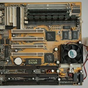 Biostar M5ATA Sockel 7 ISA retro Mainboard + Intel Pentium MMX 200MHz + 64MB RAM