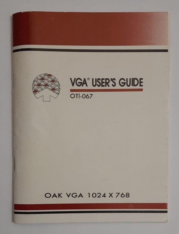 OAK OTI-067 VGA User's Guide / Handbuch