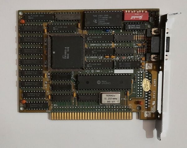 ATI Graphics Solution 8-bit ISA Grafikkarte (CGA, HGC, Hercules, retro, 1986)