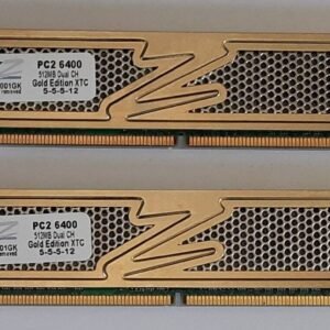 2x OCZ 512MB PC2-6400/DDR2-800 Gold Edition OCZ2G8001GK RAM = 1GB
