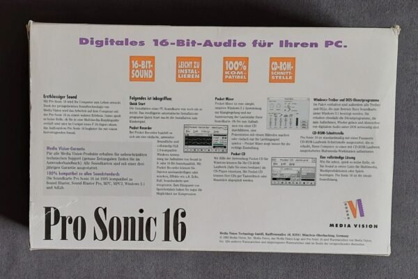Media Vision Pro Sonic 16 ISA Soundkarte (Jazz16, OPL3, retro, 1993, OVP) - Image 4