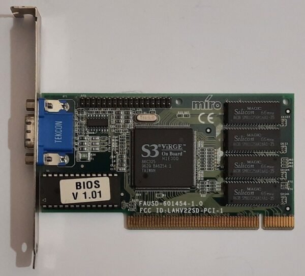 miro Crystal 3D PCI Grafikkarte (S3 ViRGE, 86C325, 2MB, 1996)