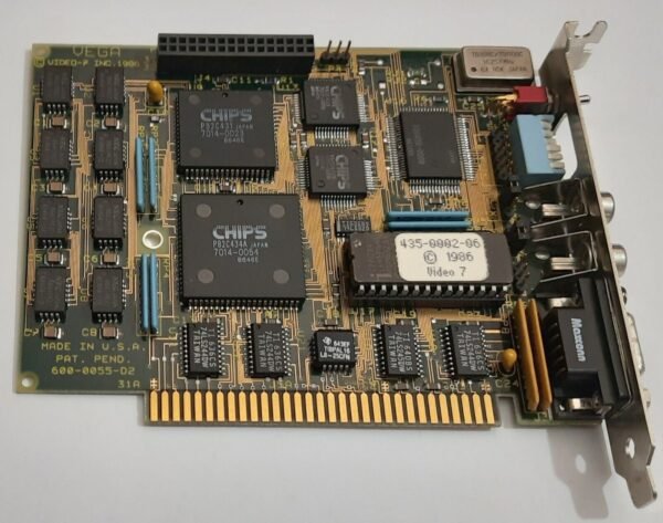 Video-7 VEGA 8-bit ISA EGA Grafikkarte (CHIPS P82C431/82C434A, 1986) - Image 2