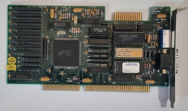 Genoa Windows VGA 8400/8800 ISA Grafikkarte (S3 911, P83C911, 1MB, 1992)