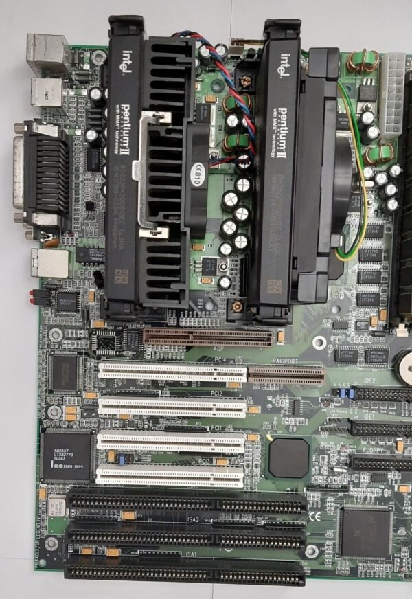 QDI Legend IV Dual Slot 1 ISA retro Mainboard + 2x Pentium II 300MHz + 384MB RAM - Image 2
