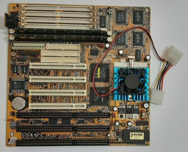 PCChips M537 Sockel 7 ISA Mainboard + Intel Pentium MMX 166MHz + 64MB SD-RAM