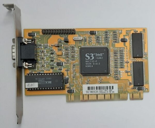 S3 VGA Trio 32P PCI Grafikkarte (S3 Trio32, 86C732-P, 1MB, retro, 1995)