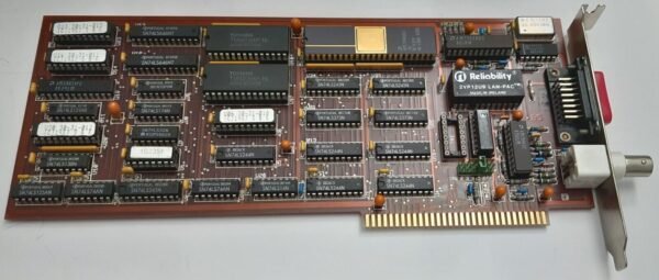 2x ENET AMD LANCE ISA Netzwerkkarte (BNC, Koax, Am7990, rot, retro, 1988) - Image 3