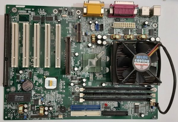 QDI KinetiZ 7T Sockel A retro AGP Mainboard + AMD Athlon 800MHz + 768MB SD-RAM