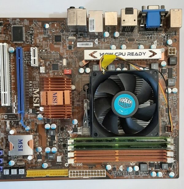 MSI MS-7551 Sockel AM2+ Mainboard + AMD Phenom X4 9950 4x2,6 GHz + 3GB DDR2-RAM - Image 3