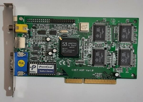 Powercolor C357 AGP Grafikkarte (S3 ViRGE/GX2, 86C357, 4MB, 1998)