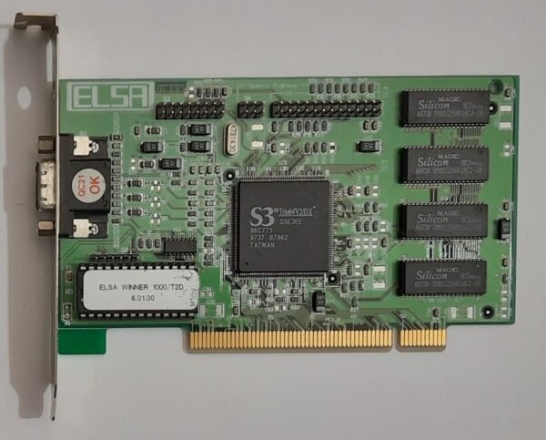 ELSA Winner 1000/T2D PCI Grafikkarte (S3 Trio64V2/DX, 86C775, 2MB, 1997)