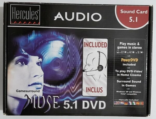 Hercules Gamesurround MUSE 5.1 DVD PCI Soundkarte (OVP, retro, 2009)