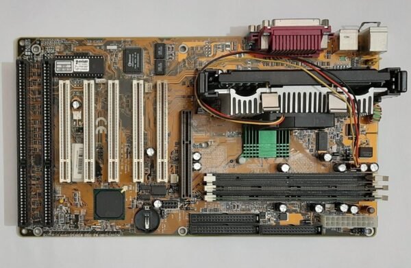 Shuttle AB61 Slot 1 AGP ISA retro Mainboard + Pentium III 500MHz + 256MB RAM