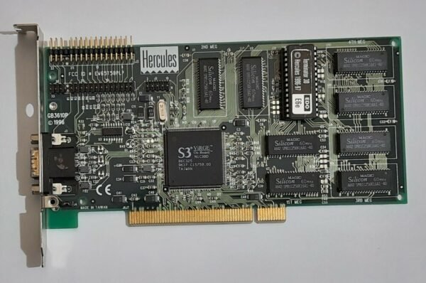 Hercules Terminator 3D PCI Grafikkarte (S3 ViRGE, 86C325, 4MB, GB3610P, 1996)