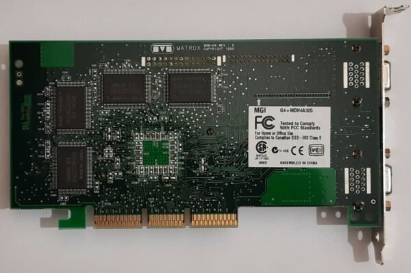 Matrox Millennium G400 AGP Grafikkarte (G4+MDH4A32G, Dual VGA, 32MB, 1999) - Image 4