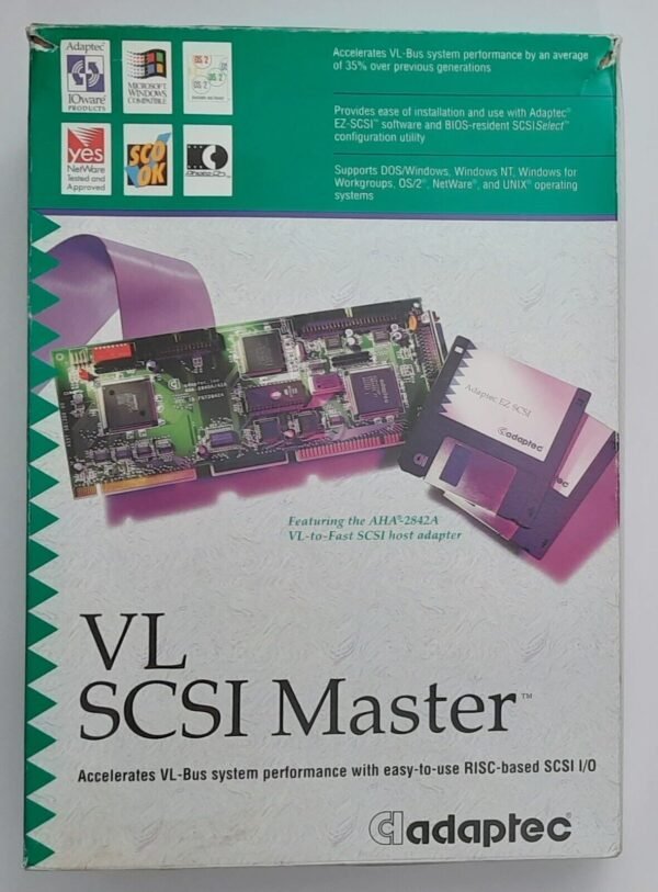 adaptec VL SCSI Master VLB SCSI Floppy Controller (AHA-2842A, retro, 1994, OVP)