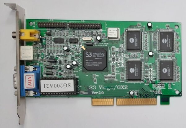Apac SG200A AGP Grafikkarte (S3 ViRGE/GX2, 86C357, 4MB, retro, 1998)