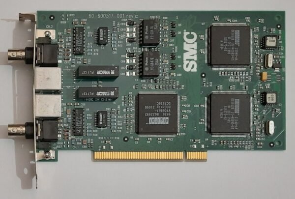 SMC EtherPower2 Dual Channel PCI Netzwerkkarte (8434BT, Koax, BNC, RJ45, 1995)
