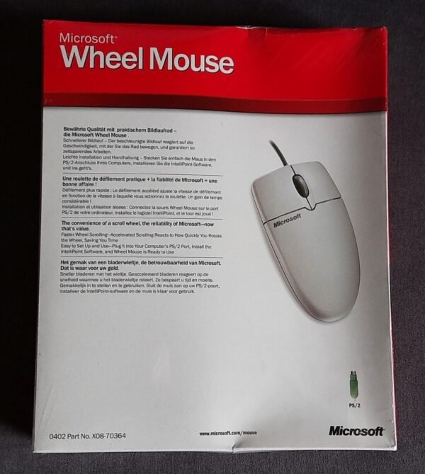 Microsoft Wheel Mouse 1.0 PS/2 retro NOS - Image 2