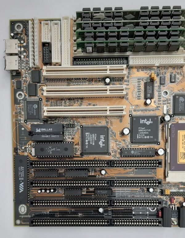 Biostar MB-8500TVX-A Sockel 7 ISA retro Mainboard + AMD K5  PR150 + 32MB RAM - Image 2