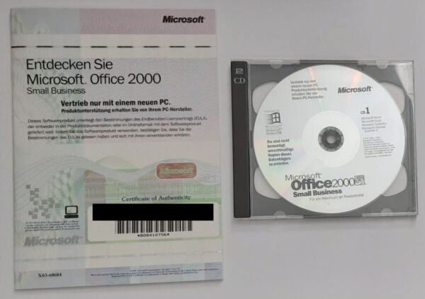 Microsoft Office 2000 Small Business Edition CD-ROM (retro, 1999)