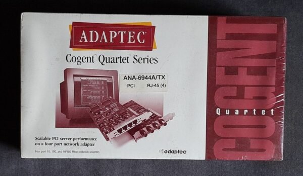 Adaptec / Cogent Quartet Series ANA-6944A/TX PCI Netzwerkkarte (RJ45, retro,OVP)