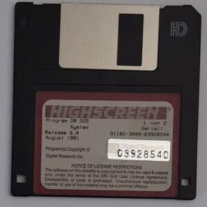 Highscreen Program DR DOS System 6.0 (1991)