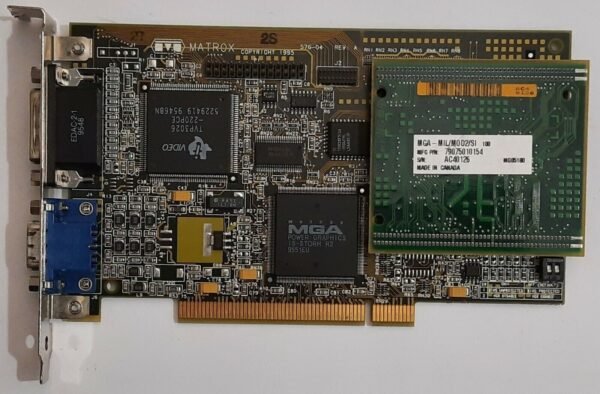 Matrox Millennium PCI Grafikkarte (MIL/2/SI + MGA-MIL/MOD2, 4MB, retro, 1996)