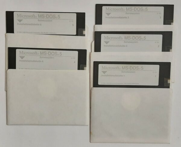 Microsoft DOS 5 5.25" Disketten inkl. Handbuch