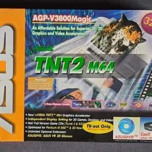 ASUS V3800 Magic AGP Grafikkarte (nvidia TNT2 M64, 32MB, 1999, OVP, NOS)