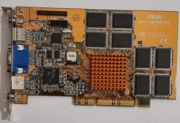 ASUS V3400TNT AGP Grafikkarte (nvidia TNT, 16MB SG-RAM, retro, 1999)