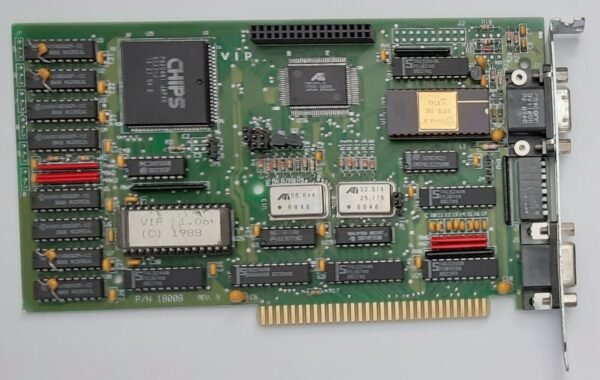 ATI VIP 8-bit ISA VGA Grafikkarte (16899-0, P82C441, 256KB, EGA, retro, 1988)
