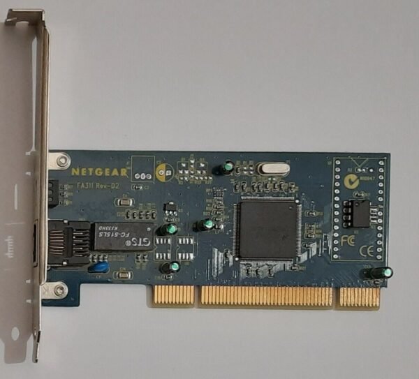 Netgear FA311 Rev-C1 PCI Netzwerkkarte (RJ45, LAN, blau, retro, 2002)